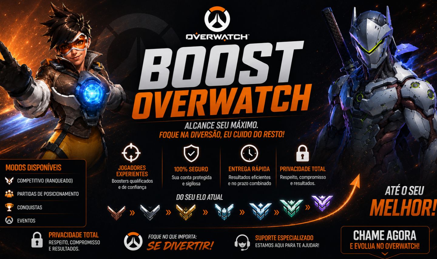 [MENOR PREÇO] ELOBOOST OVERWATCH DO BRONZE AO MESTRE (PC)