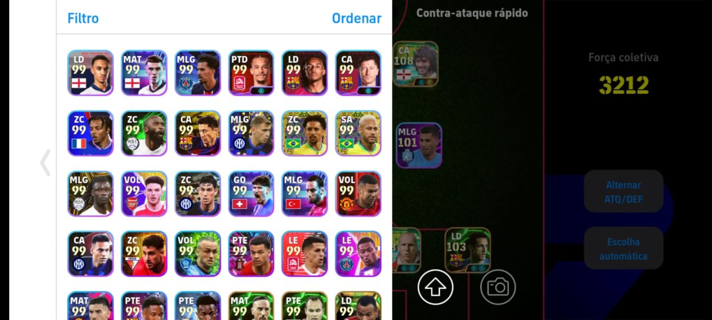 CONTA TOP DE EFOOTBOLL TOP COM MUITOS JOGADORES BONS