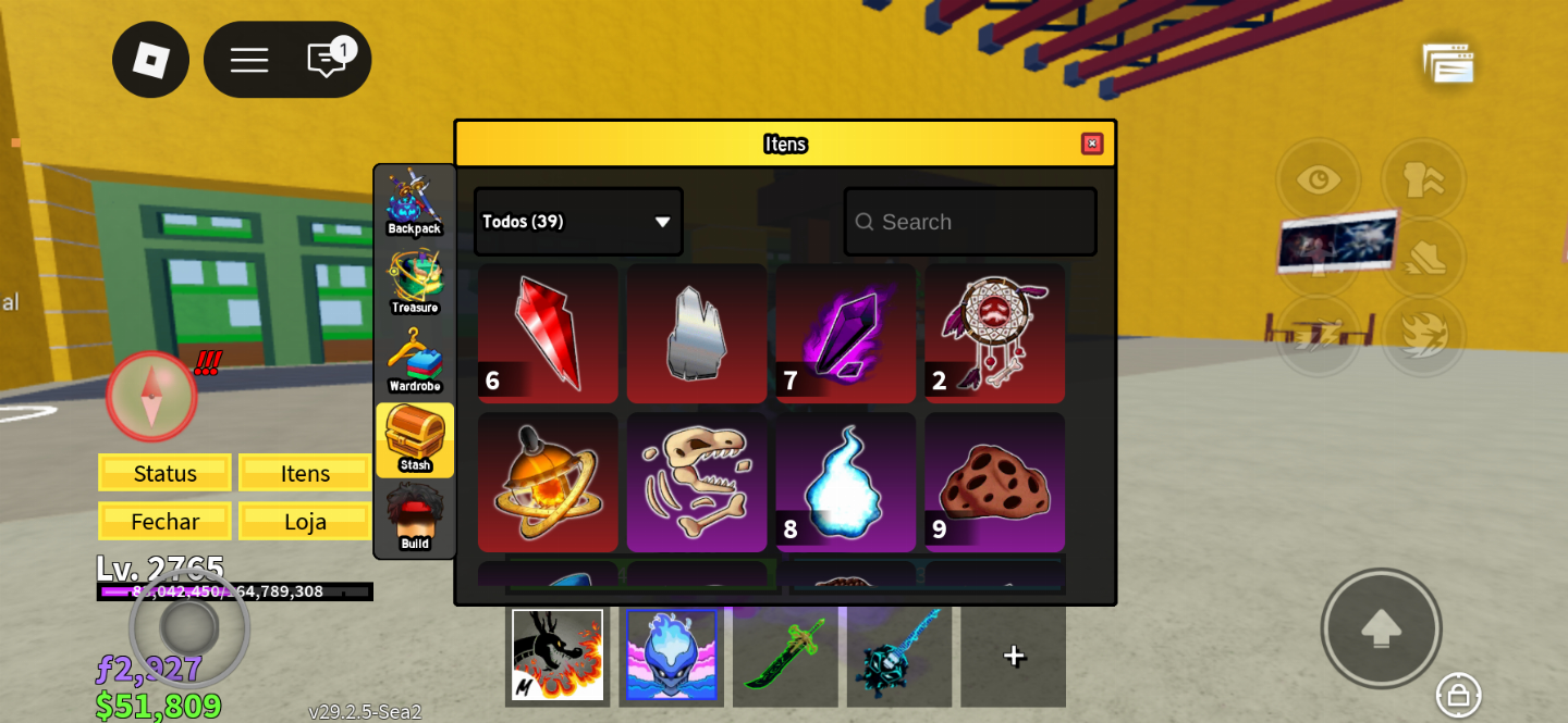 Conta de blox fruit quase level max