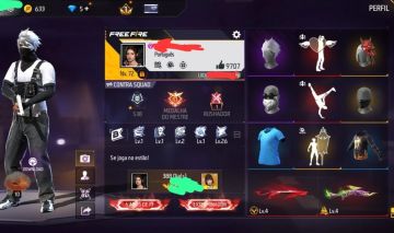 Conta de free fire antiga e gemada