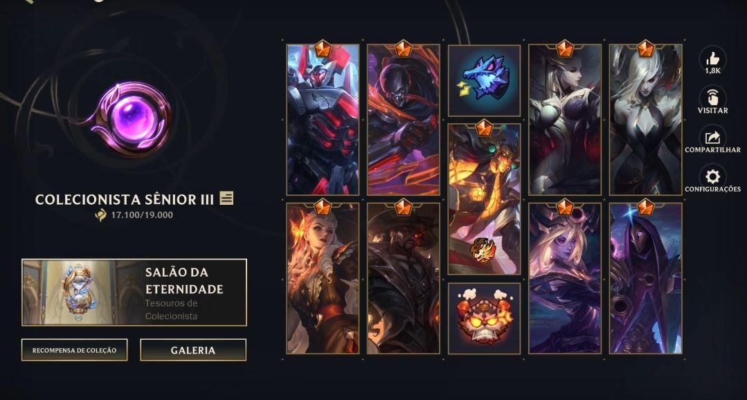 CONTA WILD RIFT, AATROX LANTERNA DRACONICA, 75 SKINS, MAESTRIA 7 AATROX, BRASIL