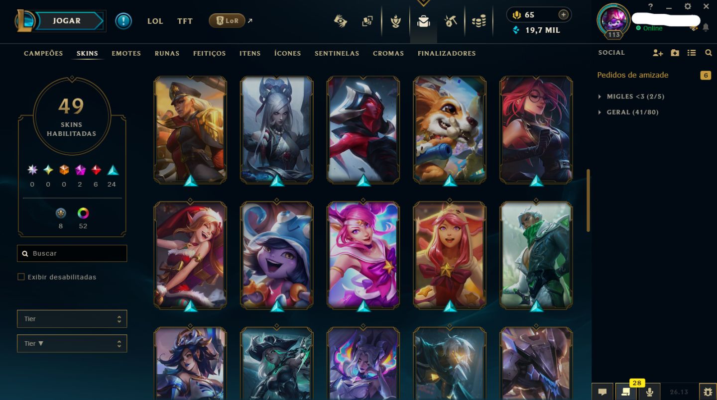 Conta LoL FA | Main Suporte: Lulu, Seraphine, Lux, Janna | Full Acesso