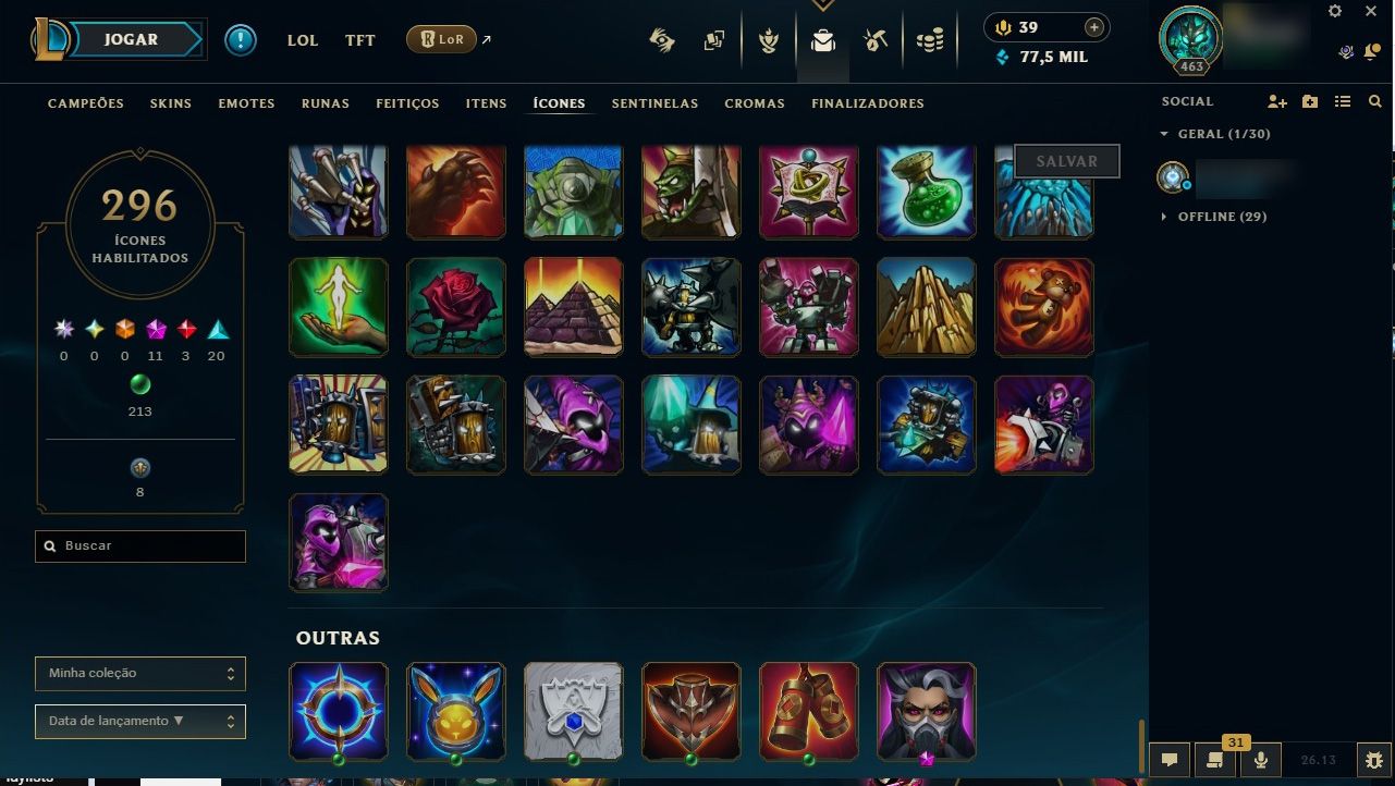 Conta League Of Legens ( 731 SKINS ) + Todos Campeões + Platina