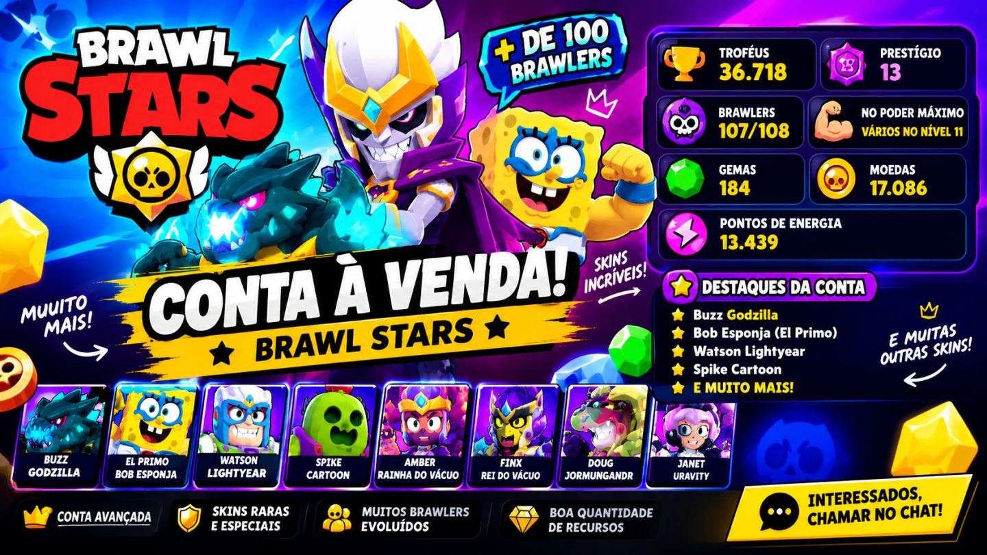 Conta Brawl Star FullGemada!!!