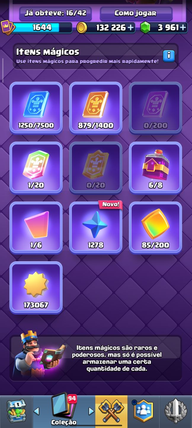 CONTA DE CLASH ROYALE BEM UPADA