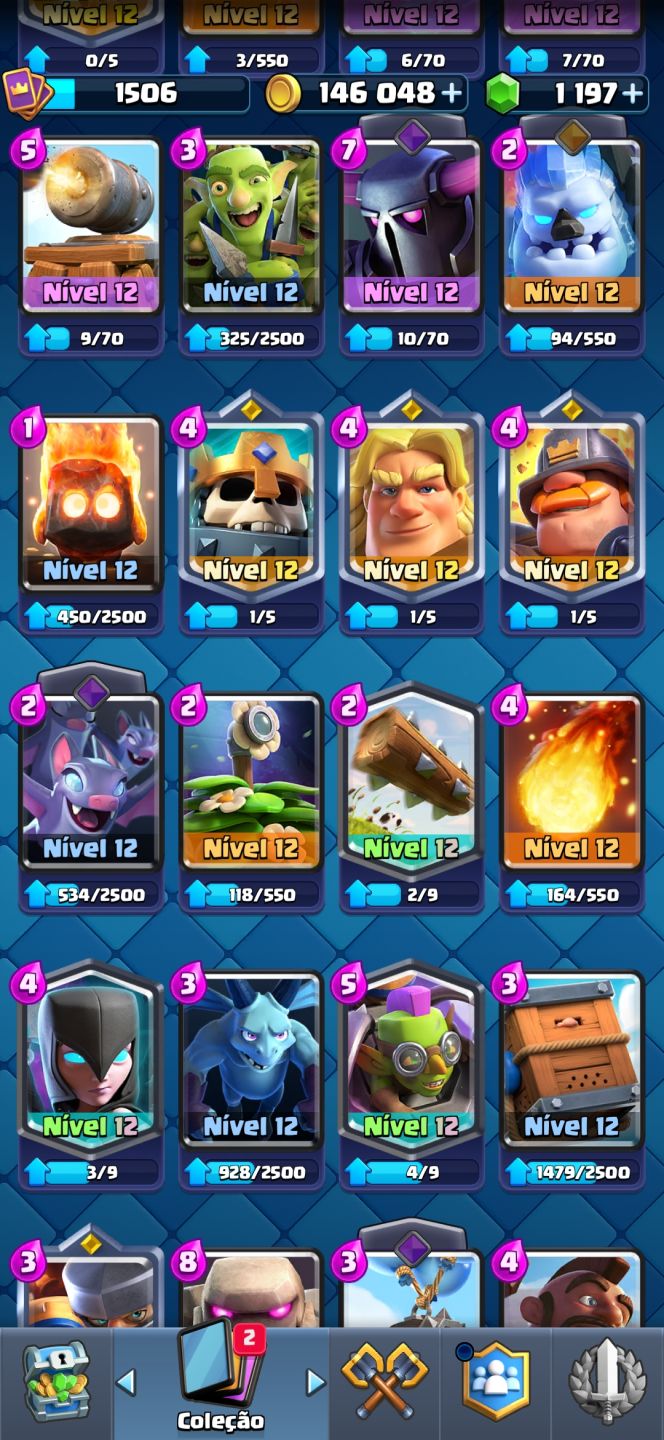 CONTA CLASH ROYALE 9.5K TROFÉUS + 1.197 GEMAS