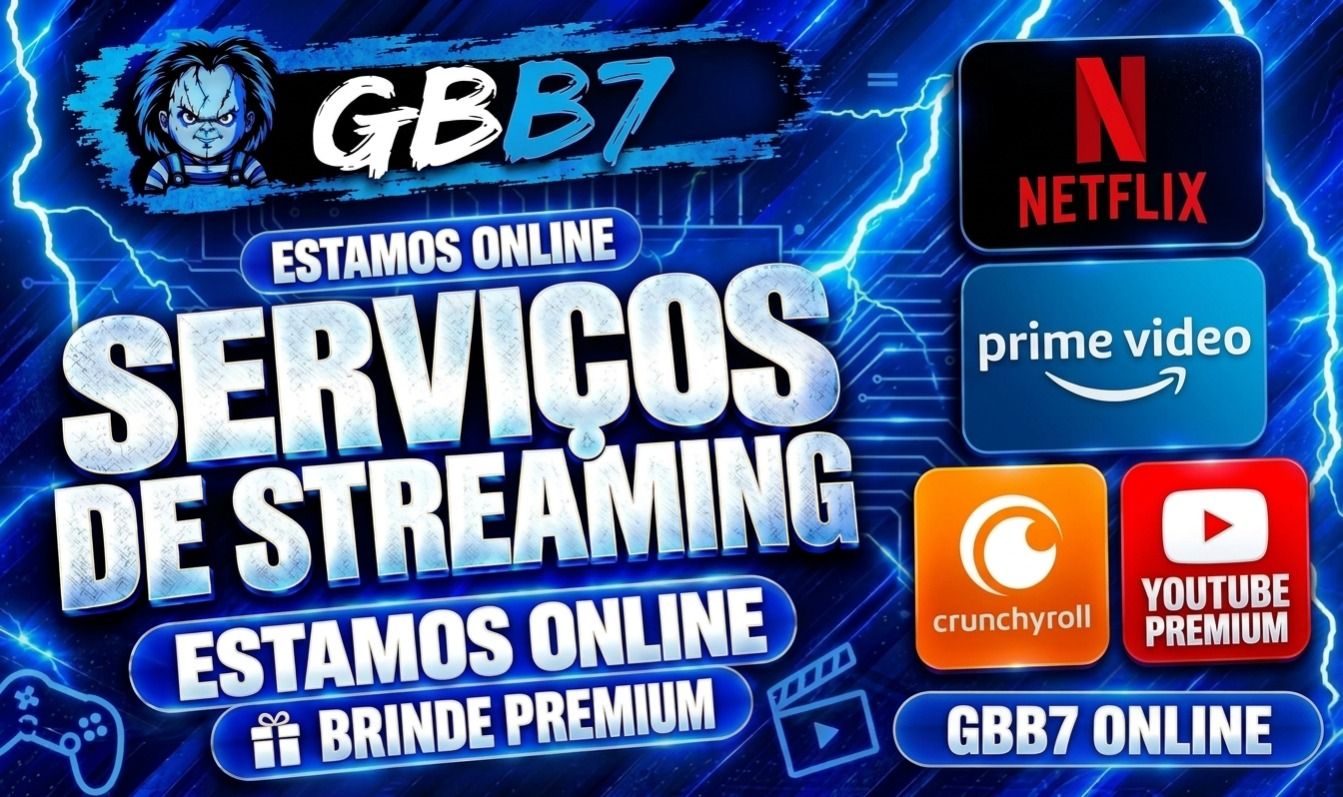 NETFLIX, CRUNCHYROLL, YOUTUBE PREMIUM, PRIME MELHOR PREÇO | SUPORTE RÁPIDO