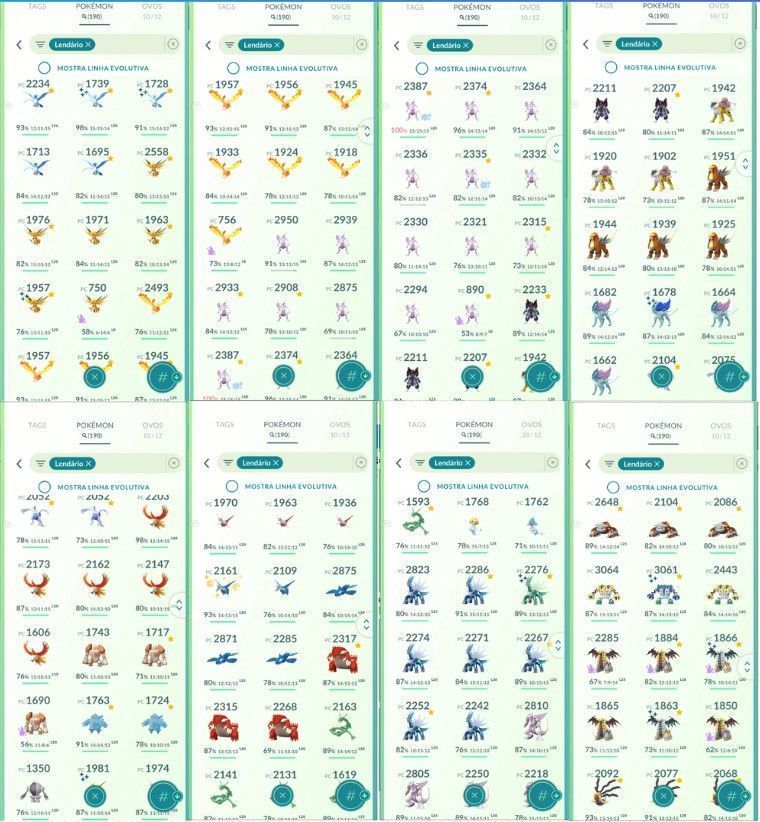 CONTA POKEMON GO LEVEL 65 | 190 LENDARIO | 158 BRILHANTE | ZACIAN E MEWTWO IV100