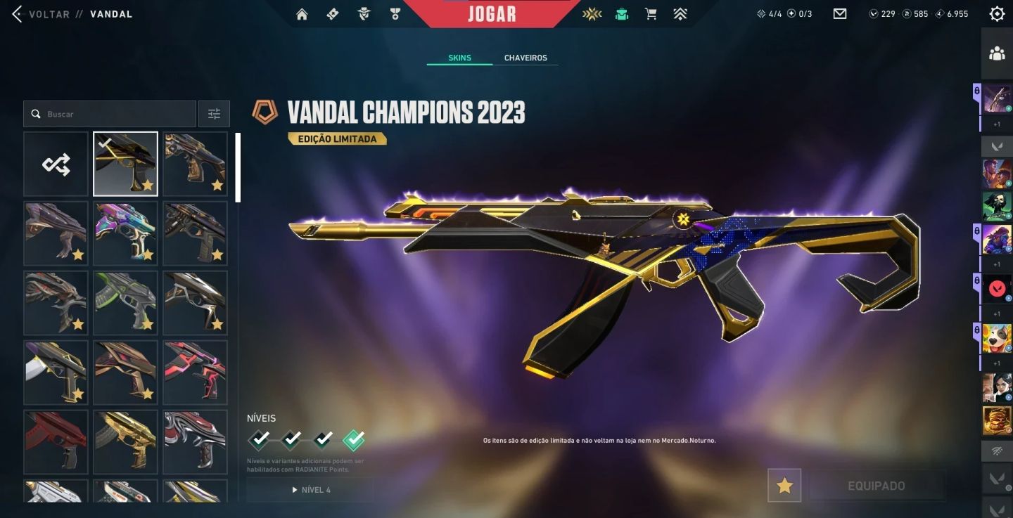 Conta (Negociavel)rara Champions 22/23/24 +2500 Gasto+mmr Top