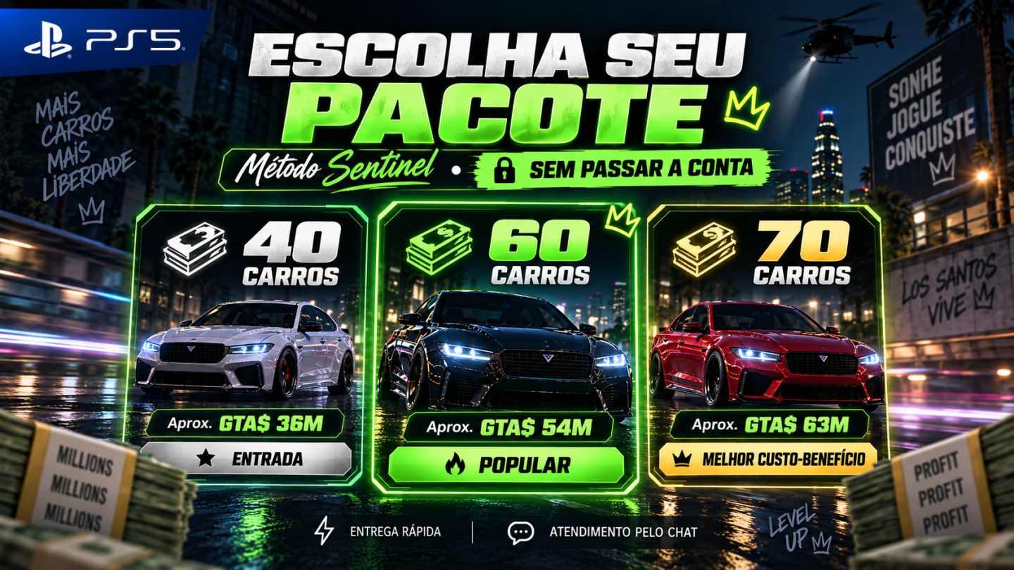 GTA 5 ONLINE PS5 | PACOTES DE MILHÕES | SEM PASSAR A CONTA | TUDO NA SESSAO