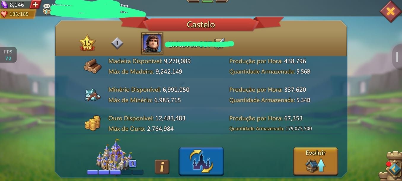 Conta Lords Mobile 1Bi de poder bem evoluída.
