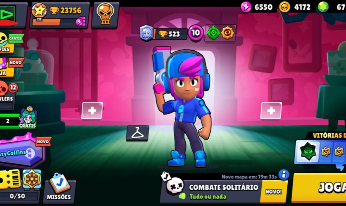 Conta 2018 Brawl Stars Com Shelly Stellar Pra Sair Logo!!!