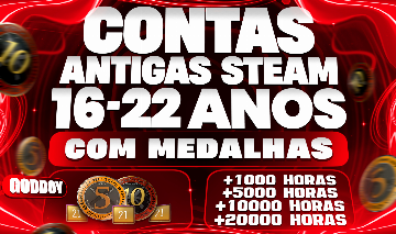 PROMOÇÃO + BRINDE! CONTA STEAM ANTIGA/OLD 16-22 ANOS + MEDALHAS 5 E 10 ANOS CS2
