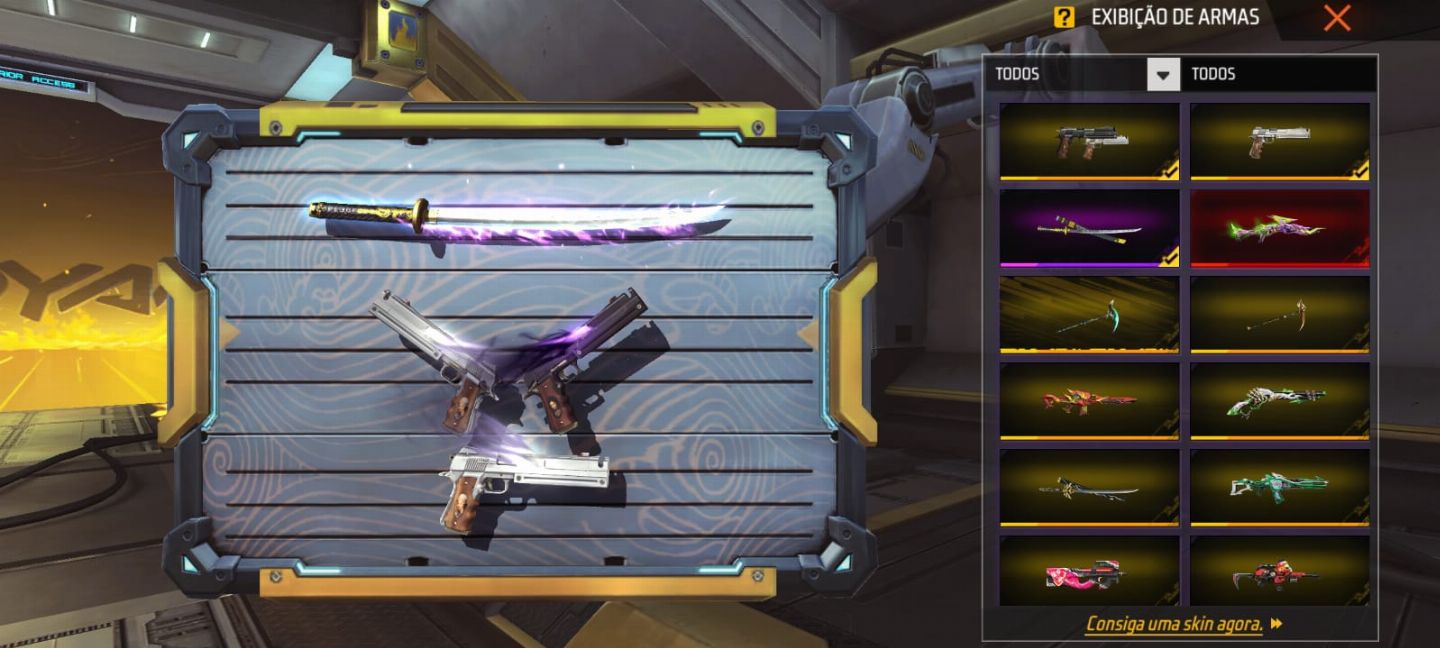 Conta Rara Free Fire Nível 63 com calça angelical e vários passes