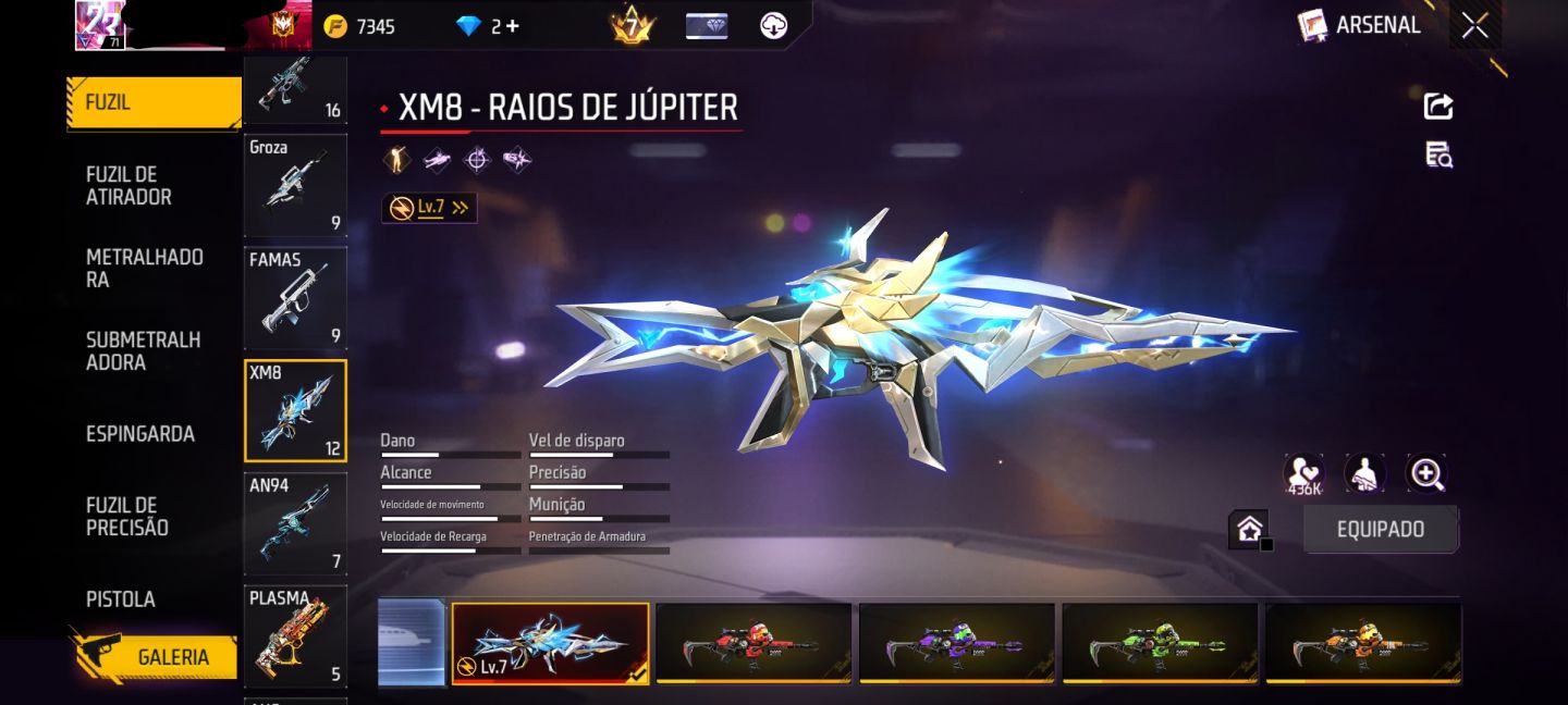 Conta de Free fire gemado com vários passes boayah