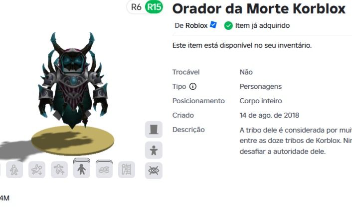 CONTA COM KORBLOX DE 2018! COM LIMITED E 253 ROBUX