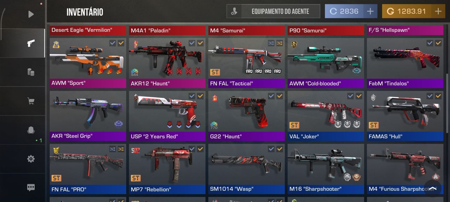Conta Standoff 2 | Inventário Vermelho