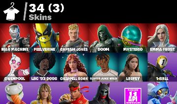 CONTA FORTNITE | 34 SKINS | CONTÉM PASSE ( CLUB ) | SKINS COLLABE MT +