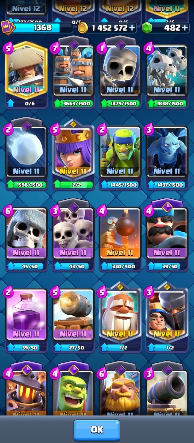 Conta de clash Royale