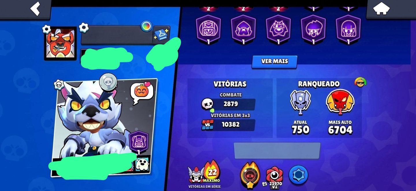 Conta brawl stars antiga e com muitos itens de colaborações