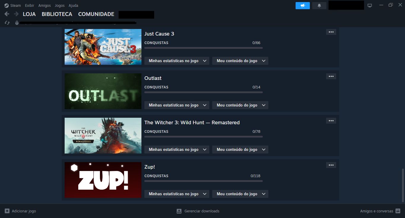 Conta Steam com 13 jogos, lista a baixo (Ativo e regular)