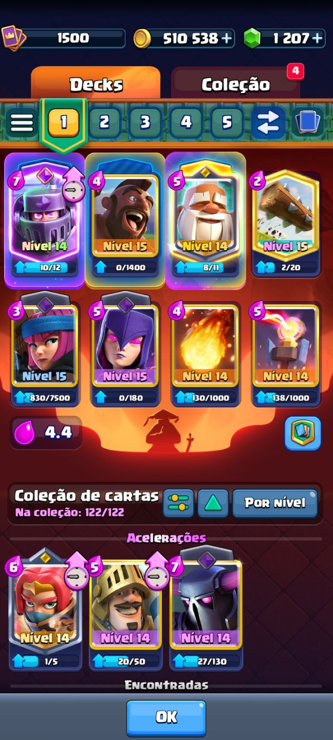 Conta de Clash Royale com 10000 mil troféus 1200 gemas