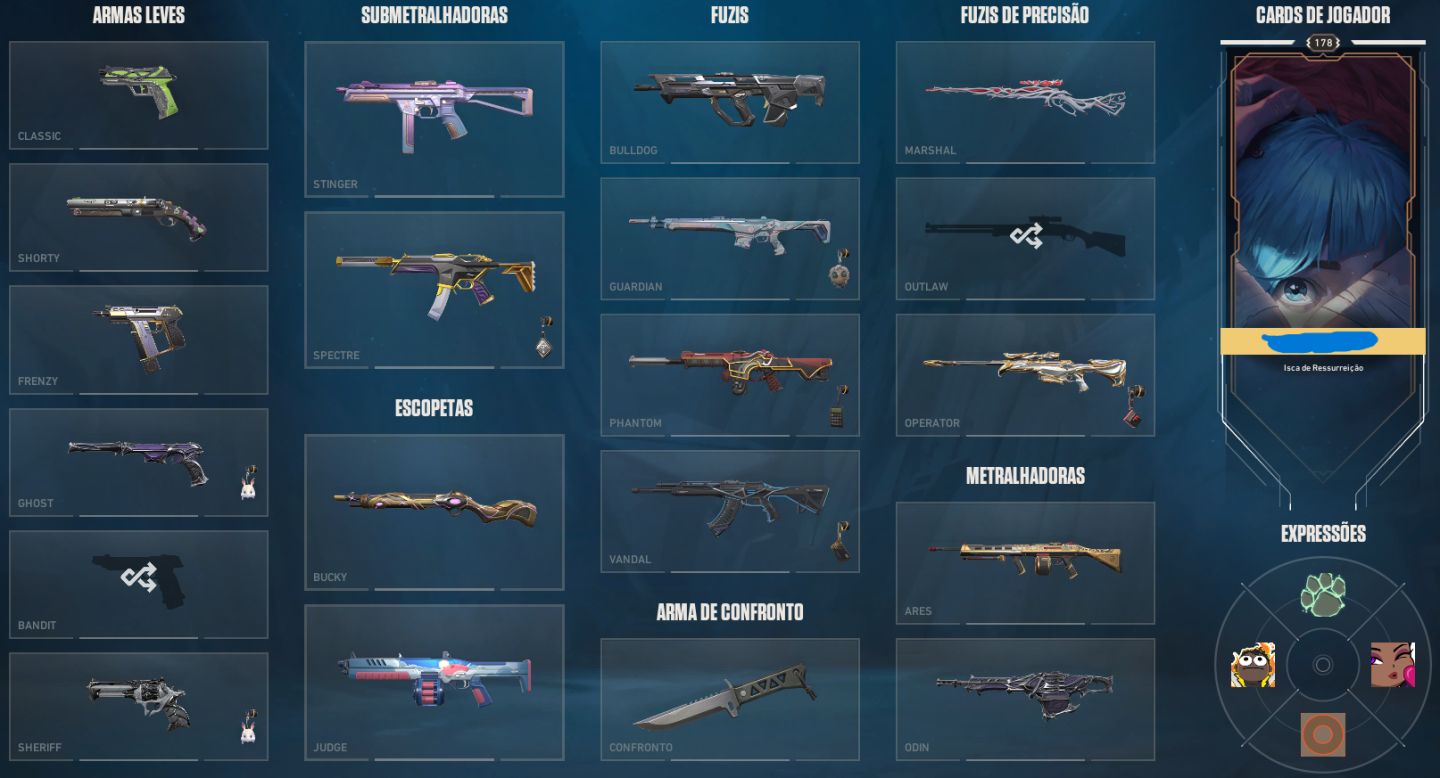 Conta Valorant Muitas Skins +3k gastos!!!