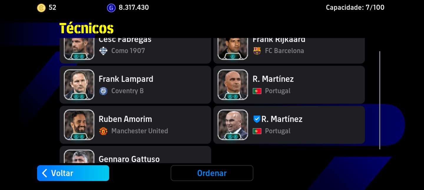 CONTA EFOOTBALL RARA!! NESTA + NEYMAR BLITZ + PACK PORTUGAL 3244 FORCA COLETIVA