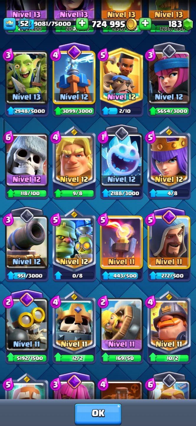 CONTA CLASH ROLAYE +6 ANOS - 11360 TROFEUS - NIVEL 59