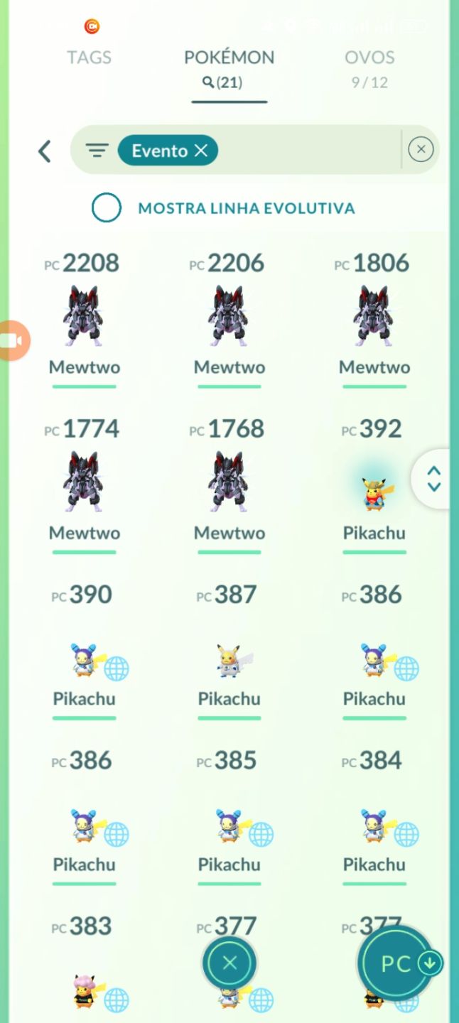 Conta nível 46e 6místico e 88 lendários e 9 mewtwo de armadura 1 mewtwo 100%