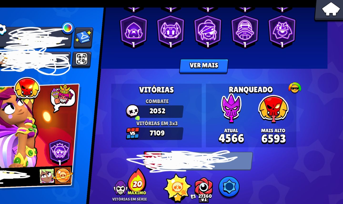 CONTA DE BRAWL STARS MUITO UPADA