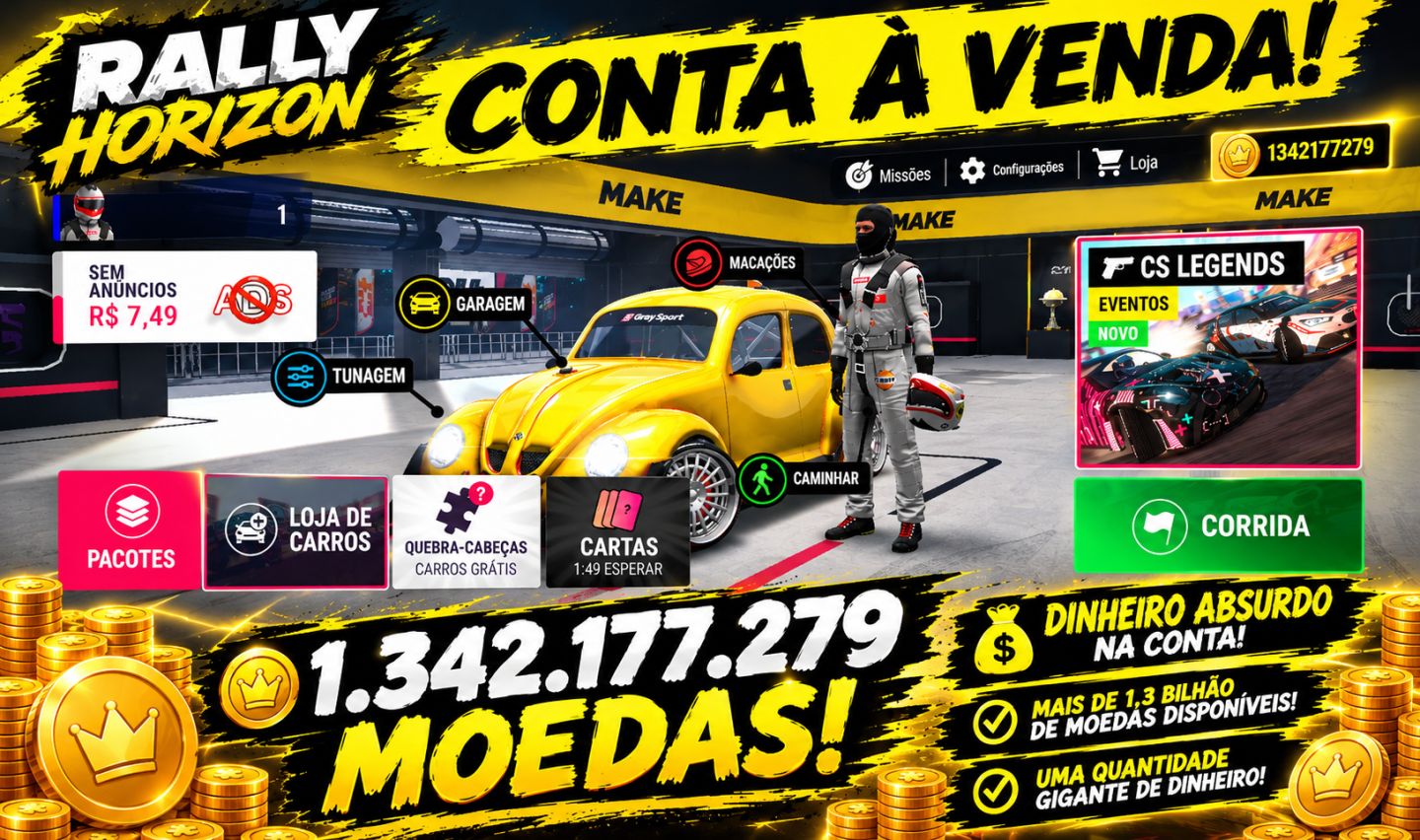 Conta Rally Horizon Com Muito Dinheiro