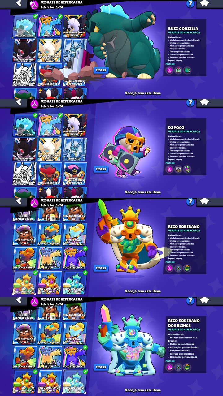 CONTA DE BRAWL STARS 64K DE TROFEUS |107 BRAWLERS |PROMO
