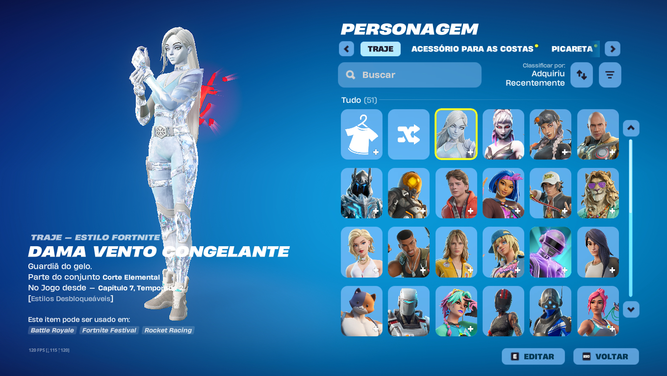 Conta fortnite skins de loja passa temporada 5negociavel preço