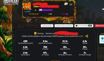 Conta Urban Rivals Divinity 228M+ Clintz Coleção 97%