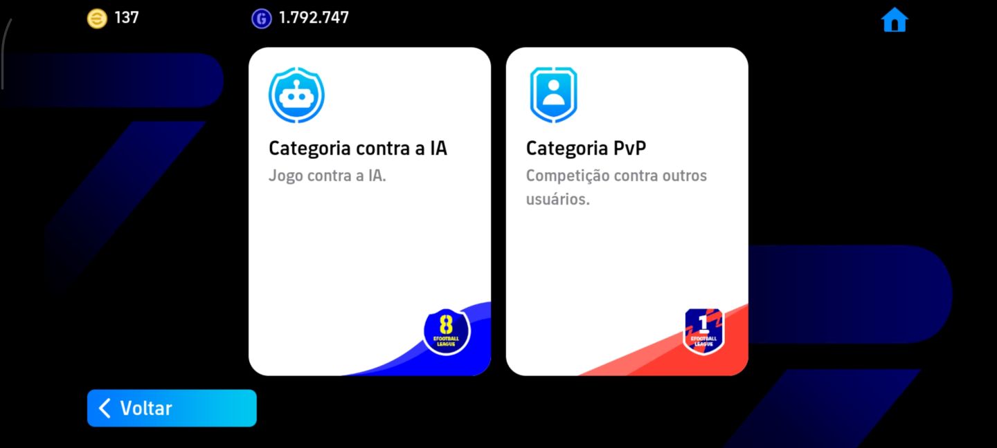 Conta eFOOTBALL top força coletiva 3206