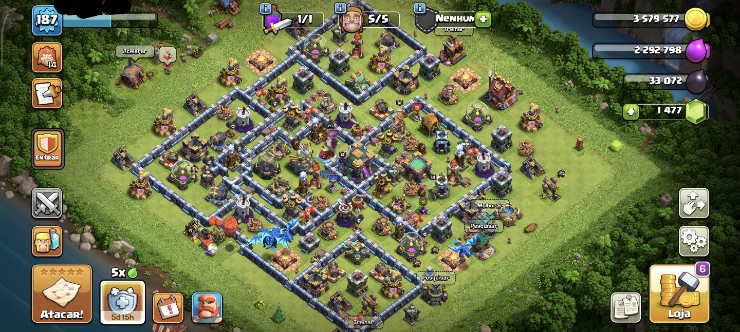 ESTOU QUASE DANDO DE GRAÇA a Conta Clash of ClanS TH14 (CV14) conta dono único