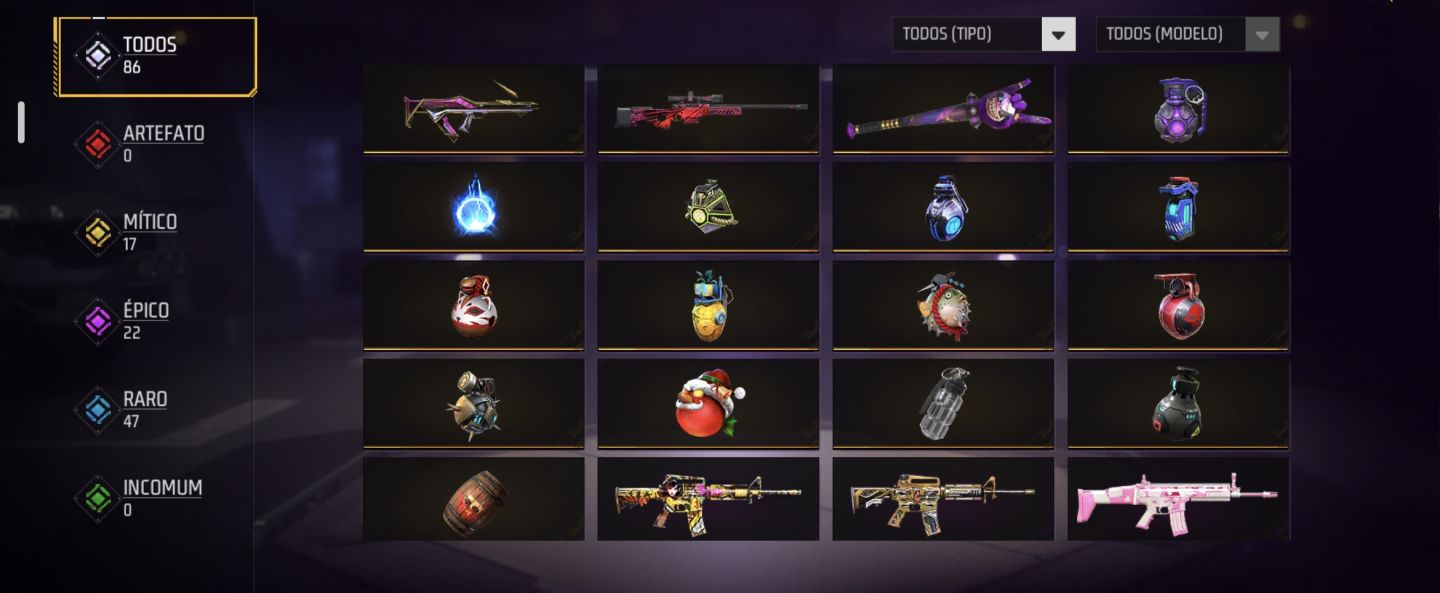 CONTA FREE FIRE NV.53 | 240+ ITENS | 54 CONJUNTOS