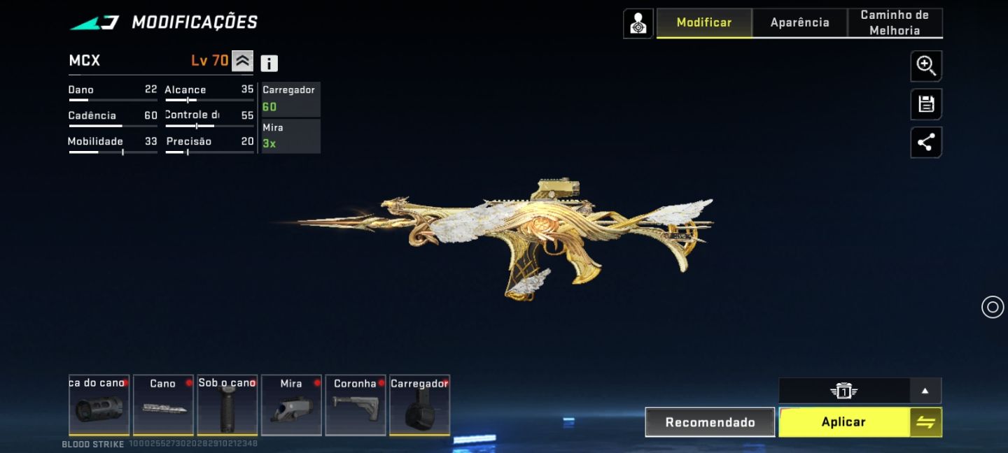 Conta blood strike recheada de itens