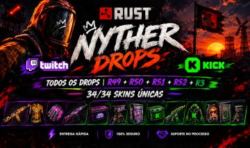 TODOS OS DROPS | 34/34 SKINS | TWITCH R49-R52 + KICK R3 RUST