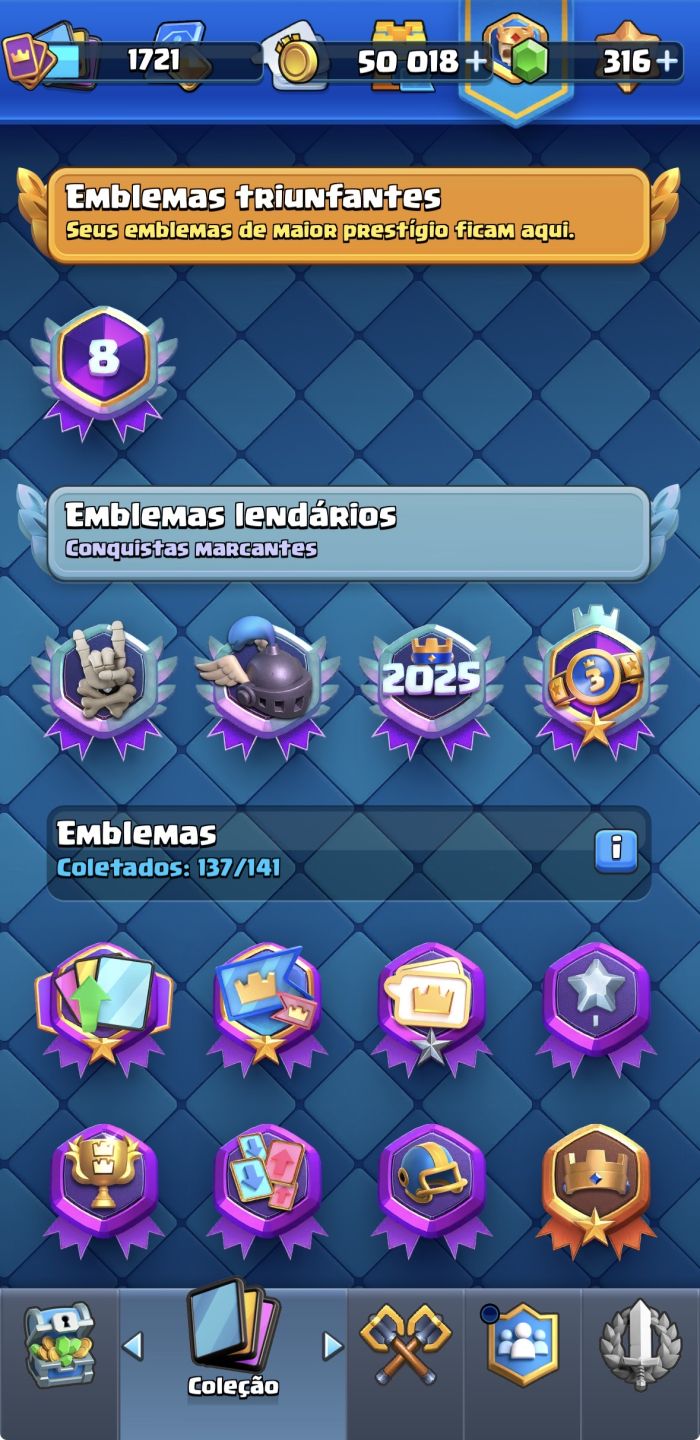 Conta Clash royale com varias cartas full