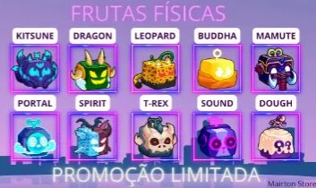[PROMOÇÃO] FRUTAS FÍSICAS BLOX FRUITS ROBLOX [LEOPARD, DRAGON, KITSUNE]