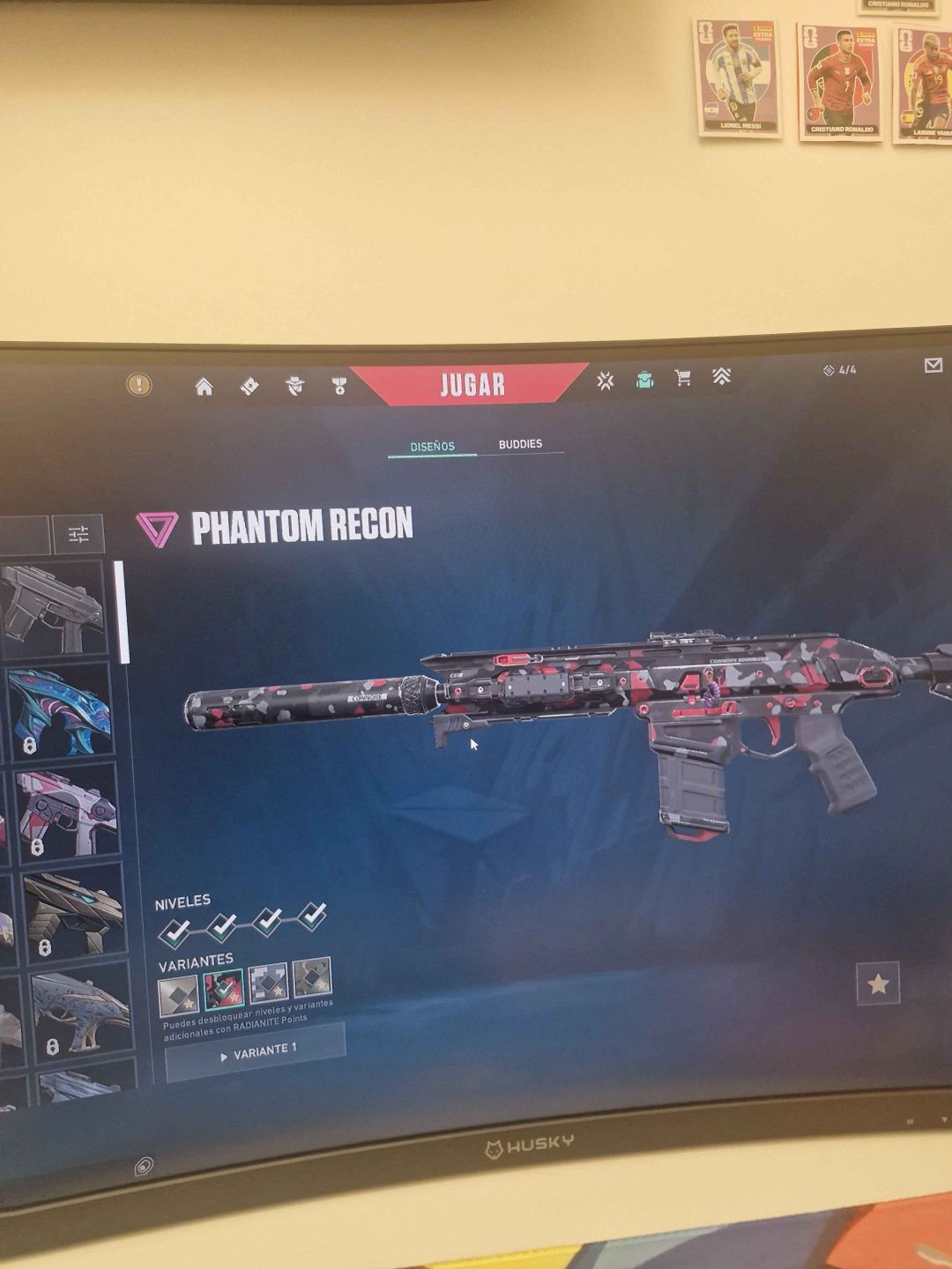 Conta de valorant pea elo ouro 3 com skin de faca, vandal, phantom e spectrre