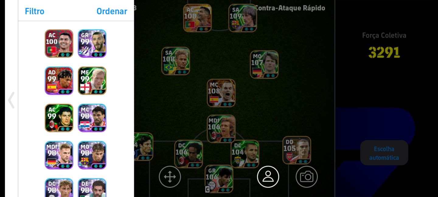Conta efootball 0 prefeitura, muitas cartas era PES