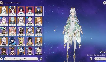 Conta de genshin impact com columbina, ineffa, flins, Shirk, Escoffier e Furina