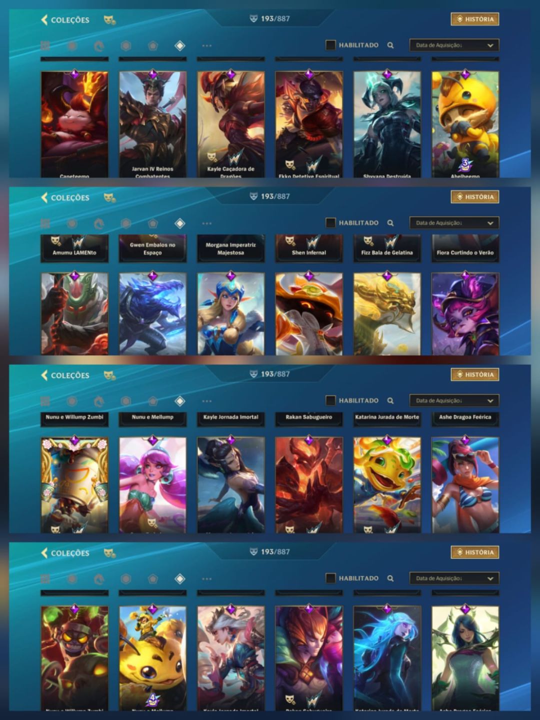 CONTA WILD RIFT | 193 SKINS | 41,3K COLEÇÃO | MÍTICA + CROMA MÍTICO | GLORIOSAS