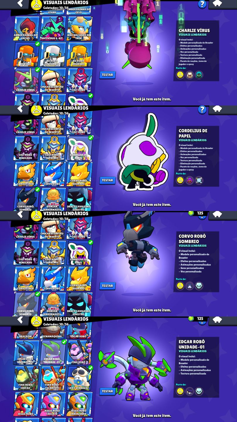 CONTA DE BRAWL STARS 81K DE TROFEUS |107 BRAWLERS VARIAS FAMA