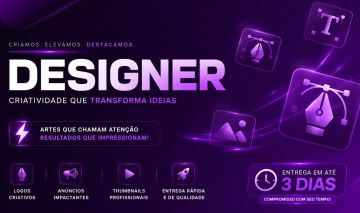 [DESIGNER] DESIGNER DE CRIATIVOS PARA LOGOS,ANUNCIOS,THUMBNAILS E PROJETOS