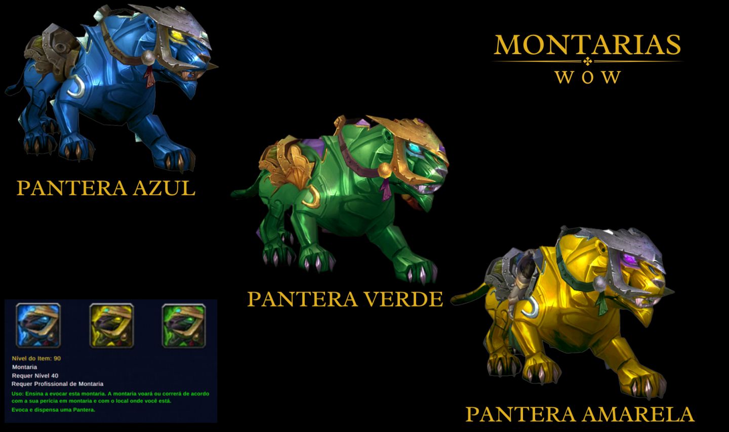 World of Warcraft - Montarias (Entrega Global) - WoW RETAIL
