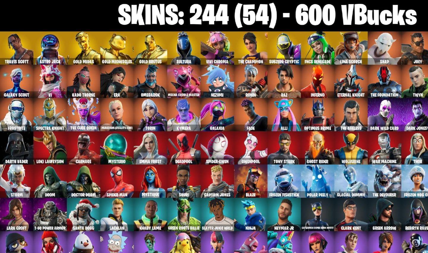 244 skins | Renegade Raider Travis Scott | Astro Jack | Gold Midas 600 VB
